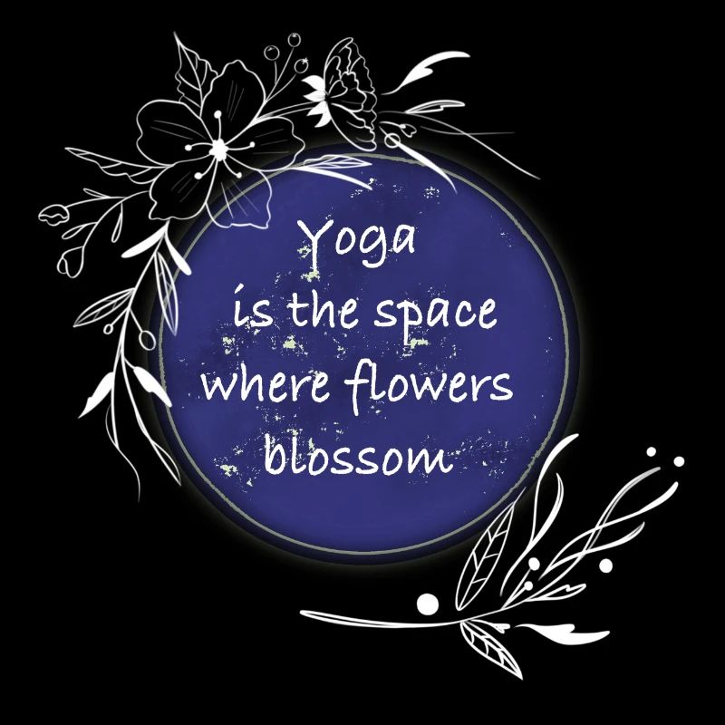 Chambre de yoga fleurs floraison citation