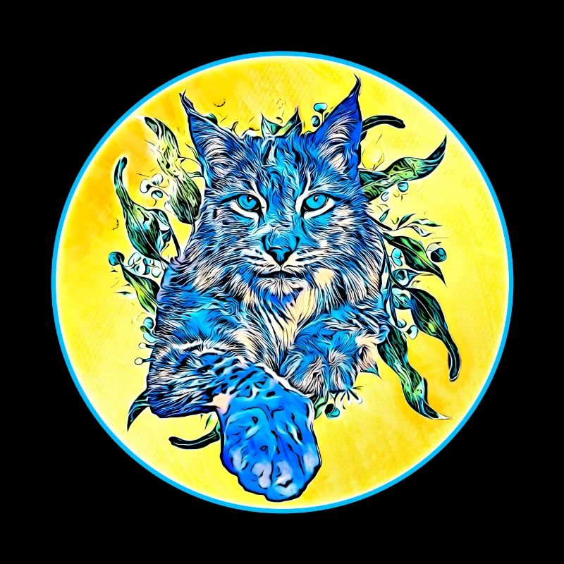 Chat lynx en liberté un chat sauvage