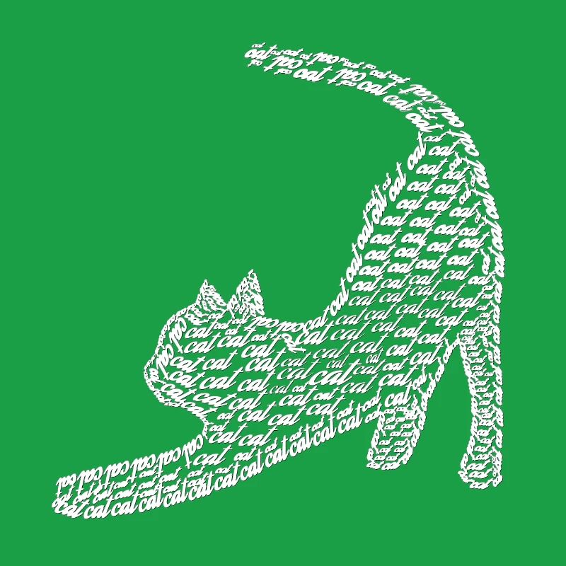 Schrift muster, gestreckte Katze, hell