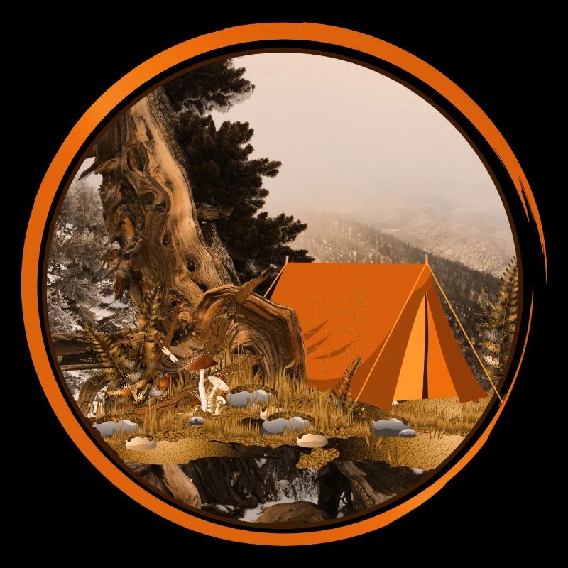 nostalgic tent - camping in nature
