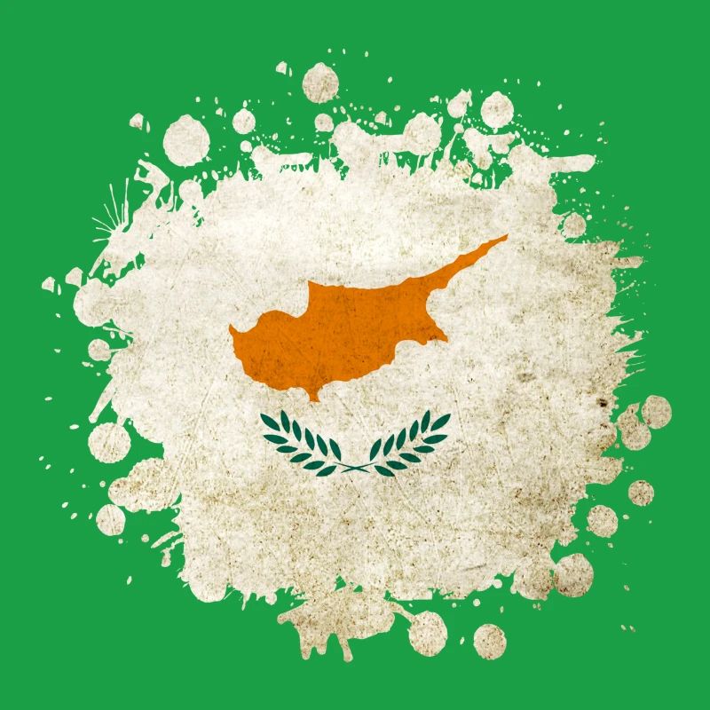 Drapeau blob vintage de Chypre