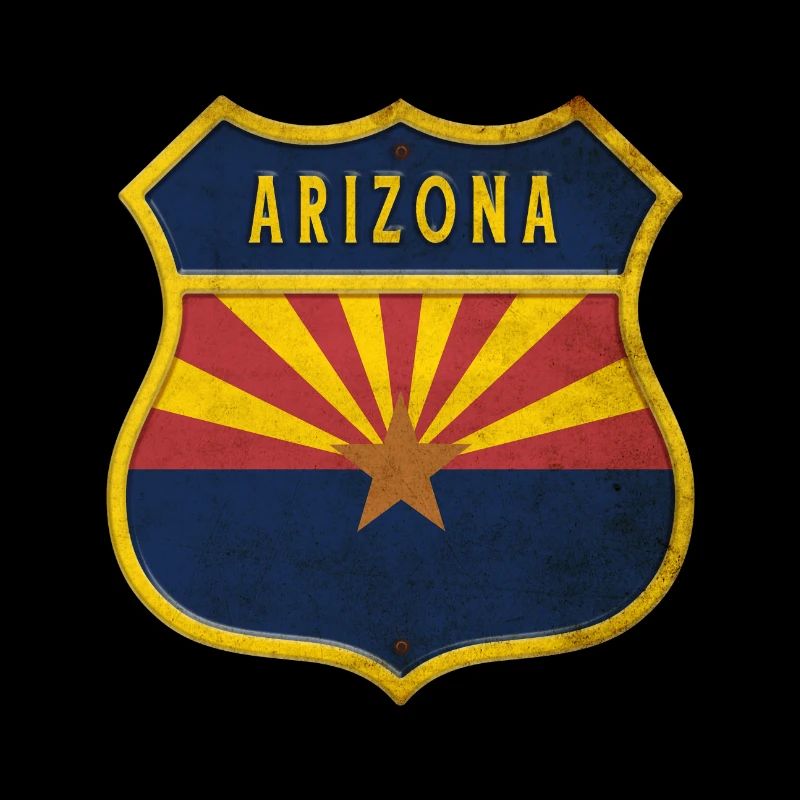 Arizona flags crest design