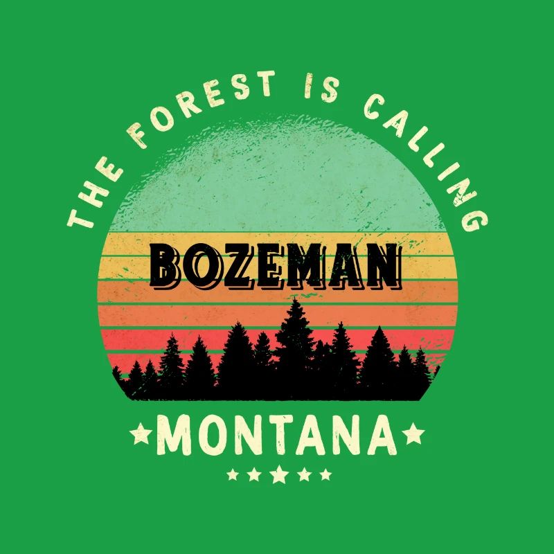 Conception de la forêt de Bozeman Montana