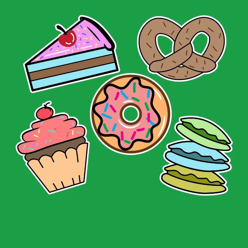 Sweets Snacking Cake Cookies Cupcake Donut