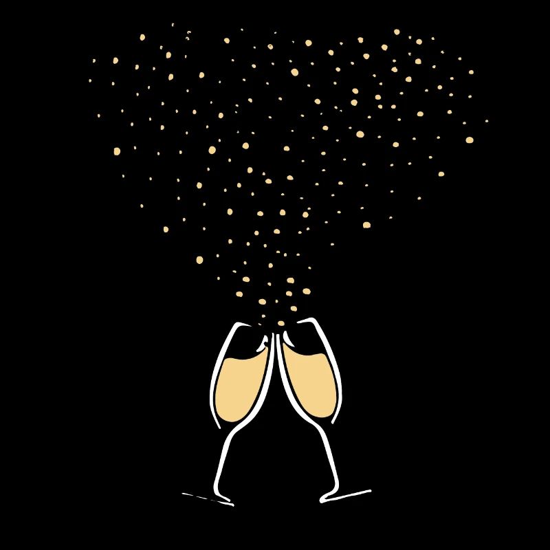 Prosecco pétillant - Vin mousseux - Motif pour trinquer