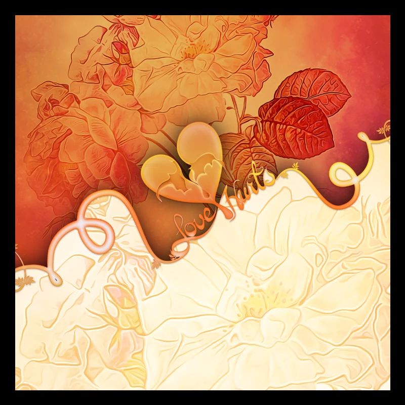 Wunderbare Blumen mit Herz.