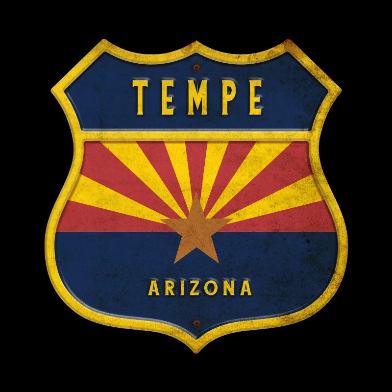 Tempe Arizona flags crest design