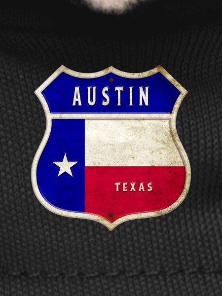 Austin Texas crest flags design