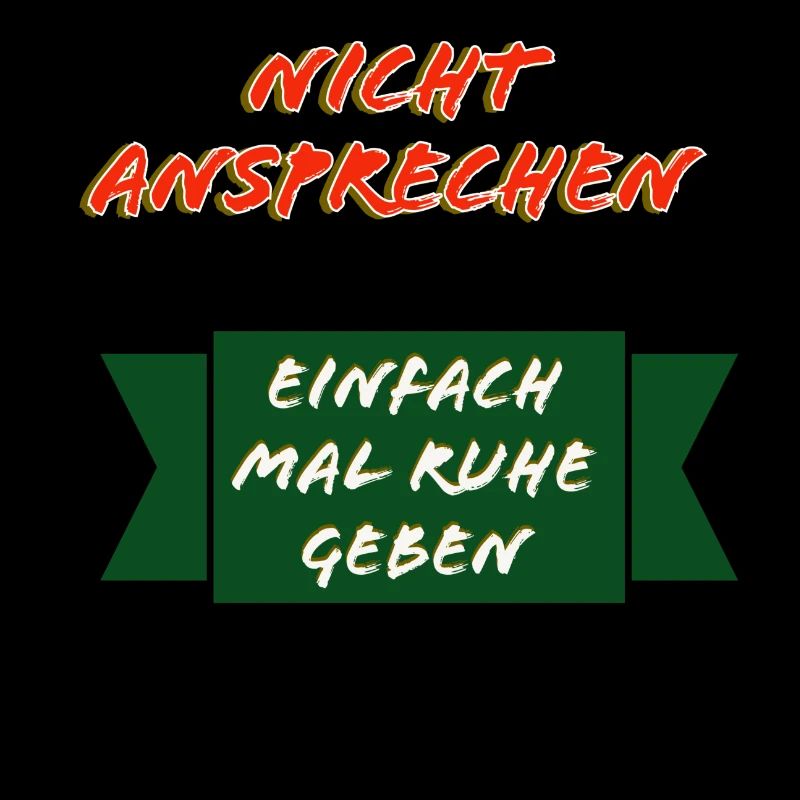 Nicht Ansprechen Ruhe Schild