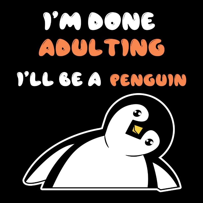 Humorvoll Statement Tier Vogel Cool Pinguin