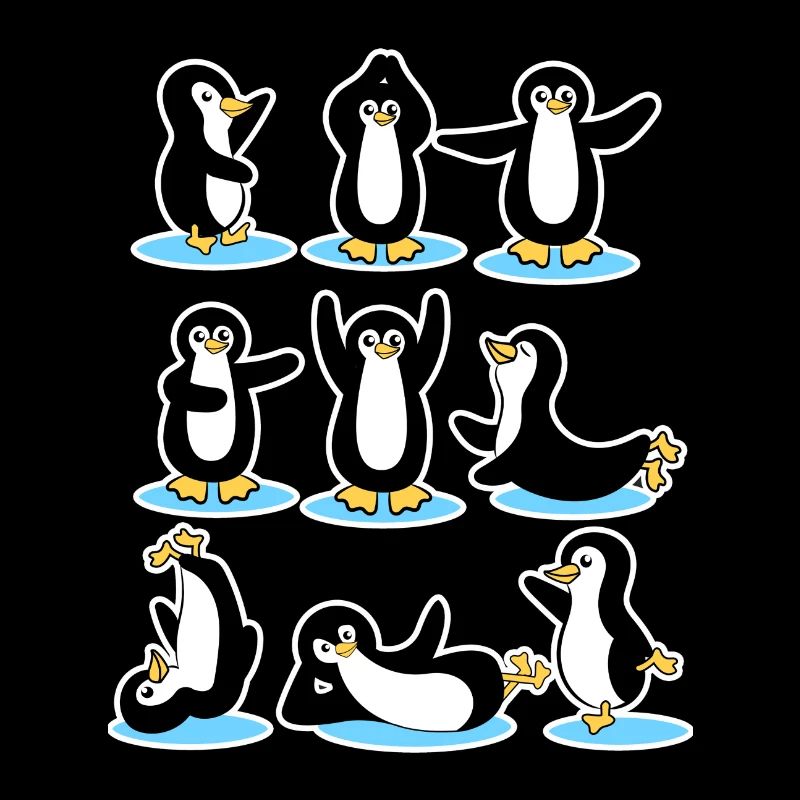 Patinage sur glace cool Antarctique Pingouin Oiseaux glacés