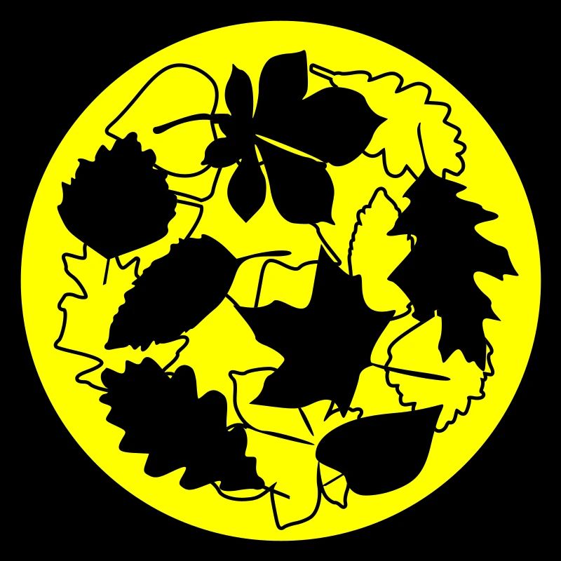Autumn Circle Leaves