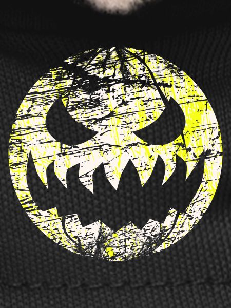 Halloween grimace monster as moon
