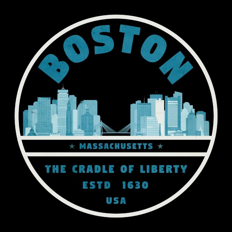 Boston Skyline Abzeichen Liberty