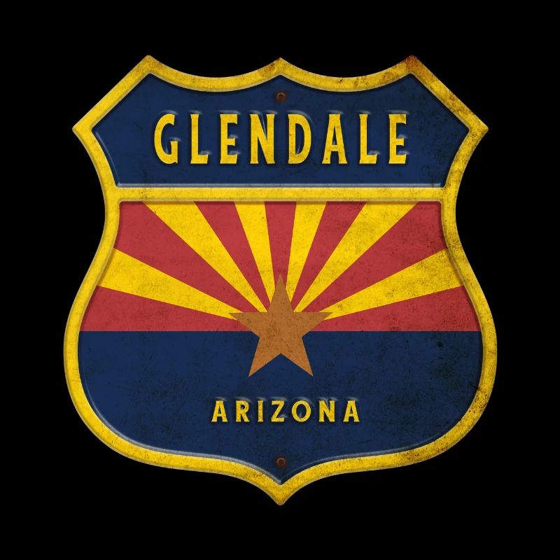 Glendale Arizona flag crest design
