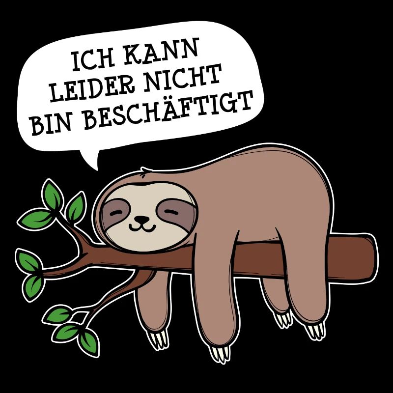 Faul Tier Statement Schlafen Müde Faultier