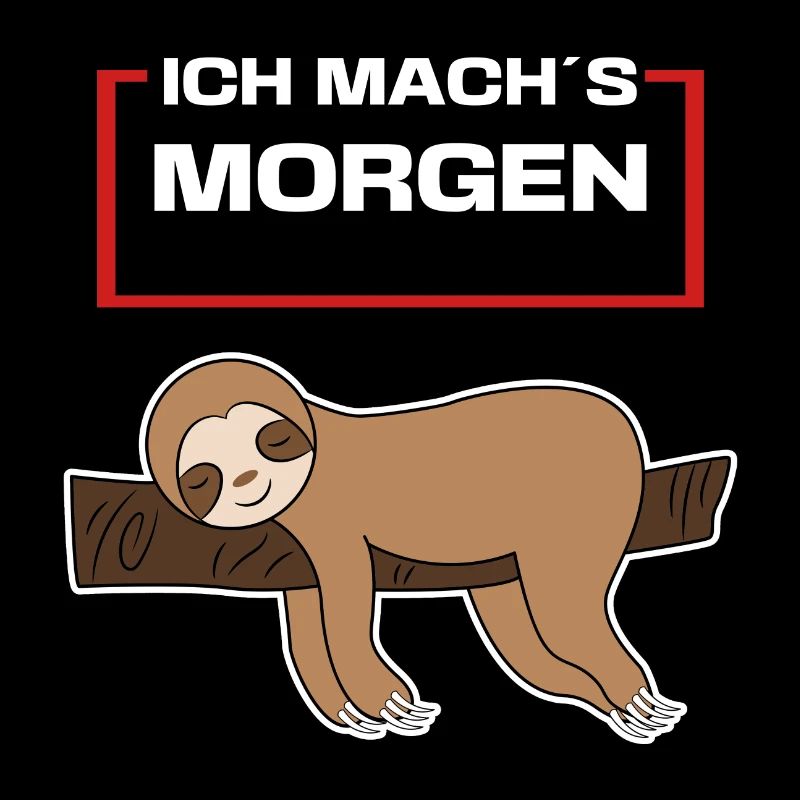 Hängematte Faultier Tier Statement Schlafen Faul