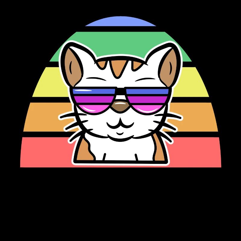 Lgbt Cool Cat Rainbow Human Rights Pride