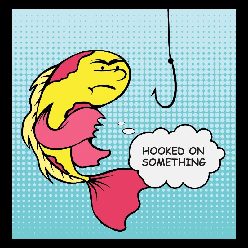 Pop Art Fish Hooked Humor