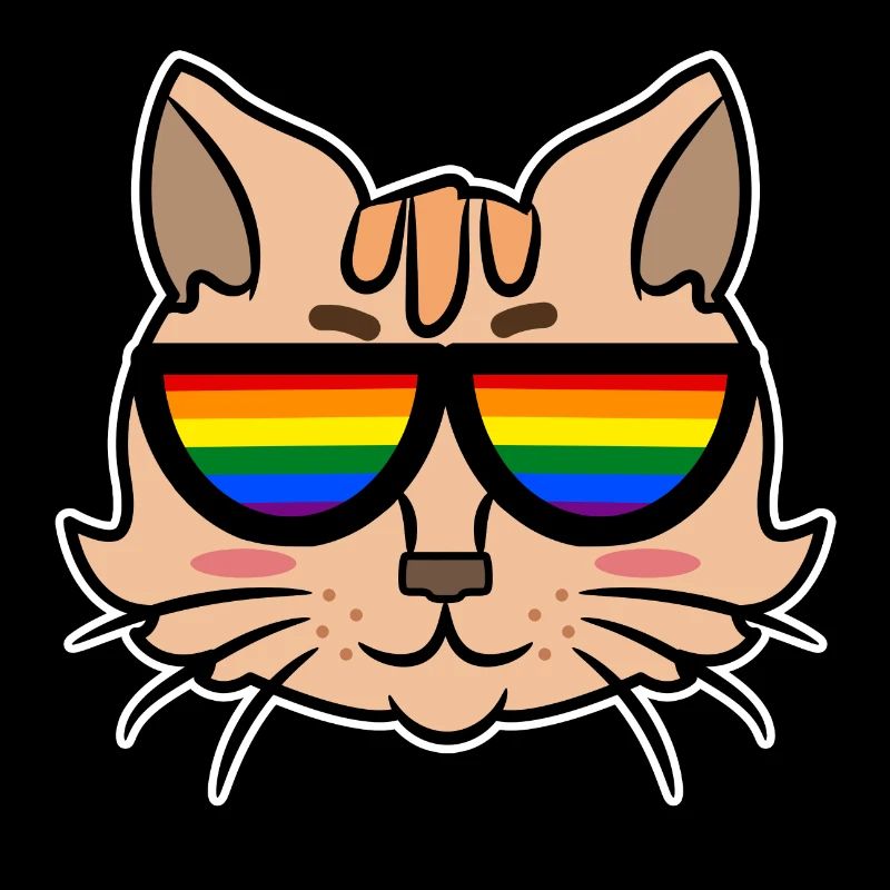Cool Lgbt Katze Regenbogen Transgender Csd Lesben