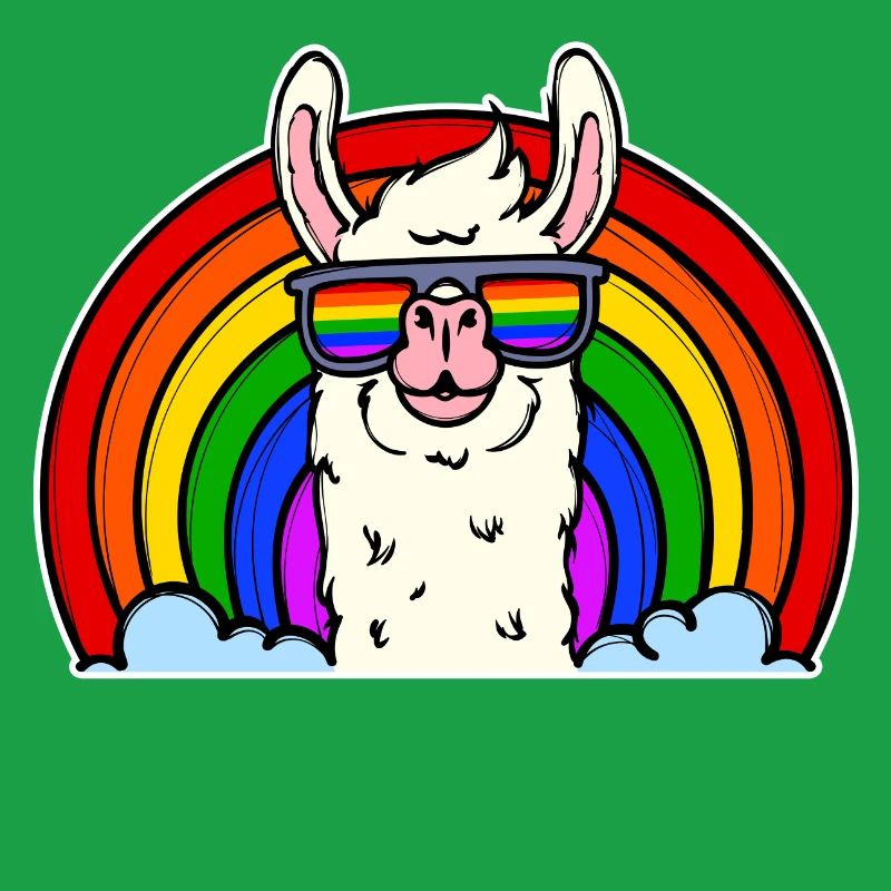 Bisexual Relationship Cool Lama Lgbt Rainbow