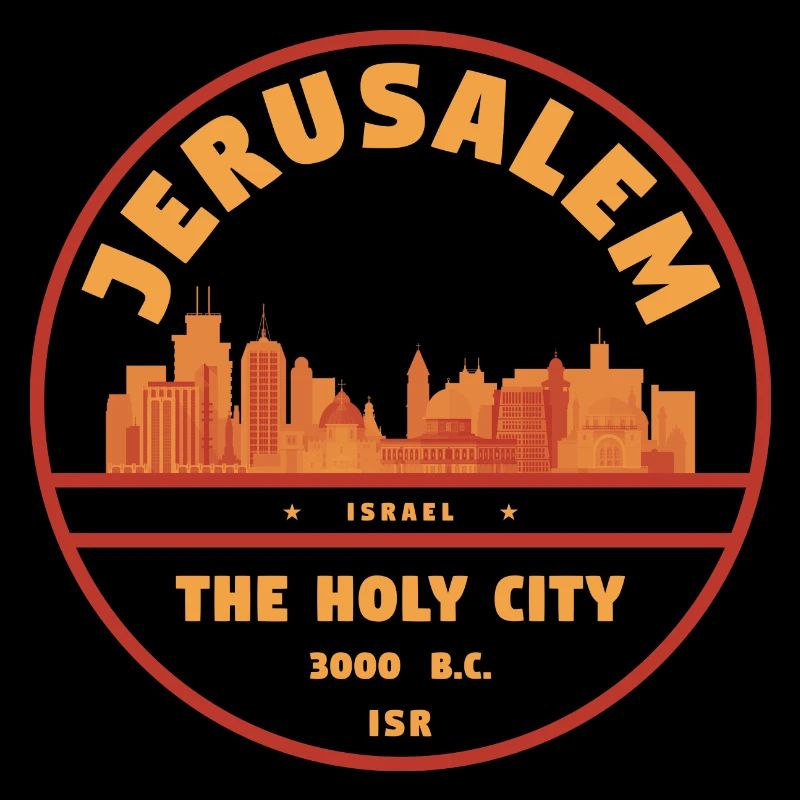 Jerusalem Retro City Badge