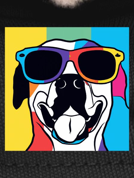 Vibrant Sunglass Pup Pop Art