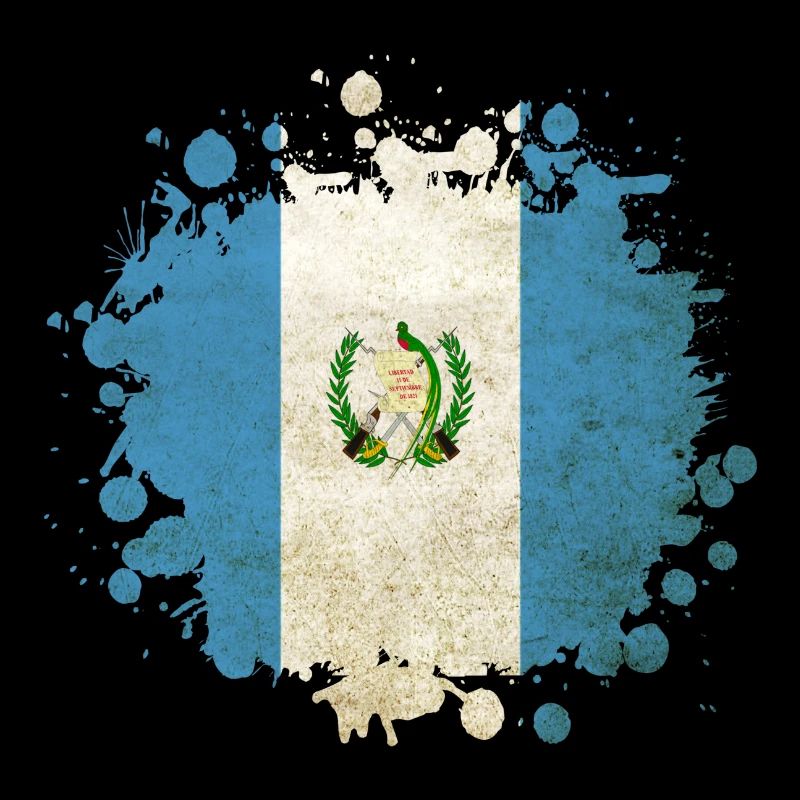 Guatemala vintage flags blob