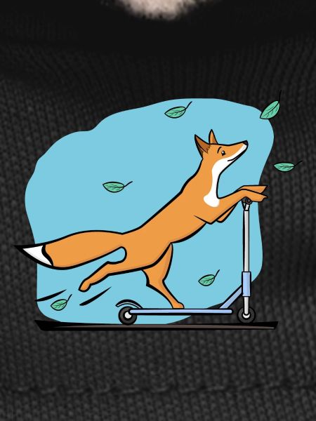 Fox with scooter