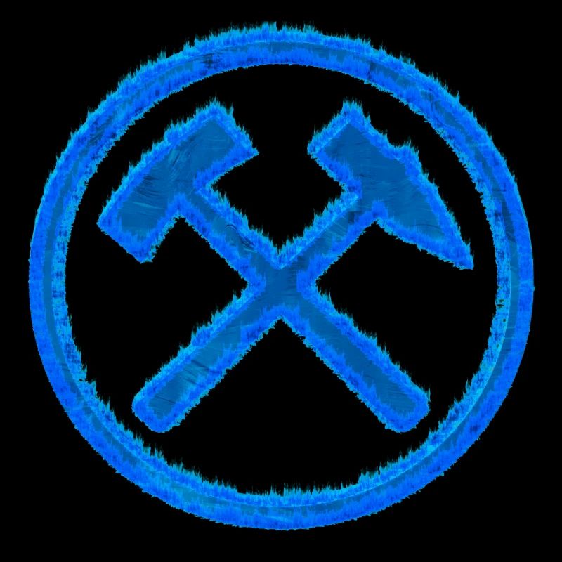 Hammer and mallet mining Schalke coal gift