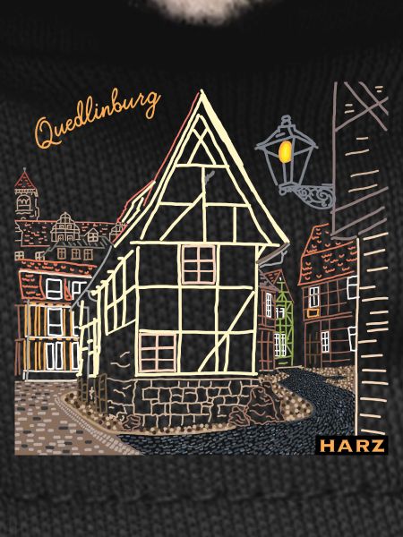 Quedlinburg line drawing, Harz, Germany