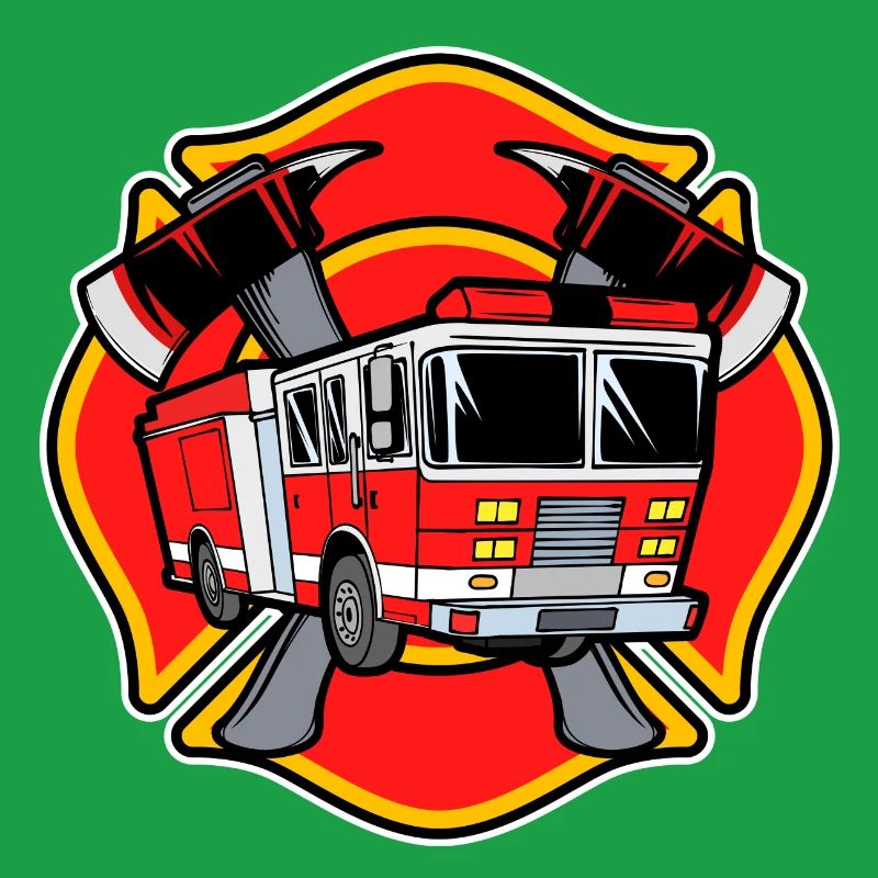 Fire brigade fire engine lifesaver extinguishing work