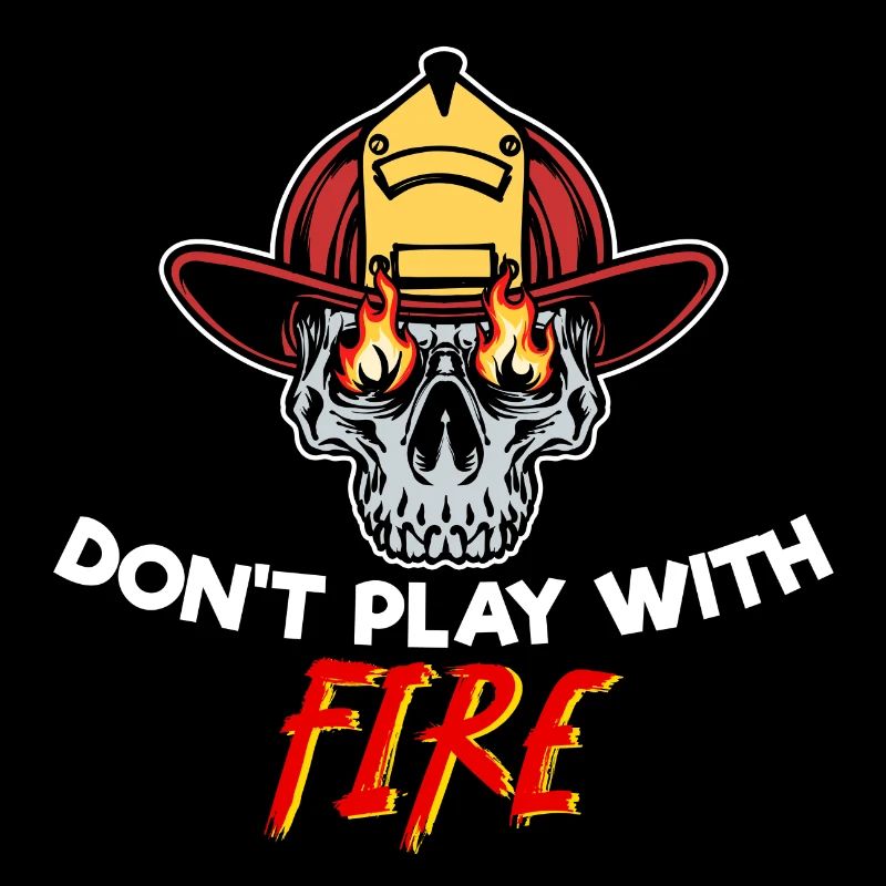 Fire Statement Firefighter Helmet Burning