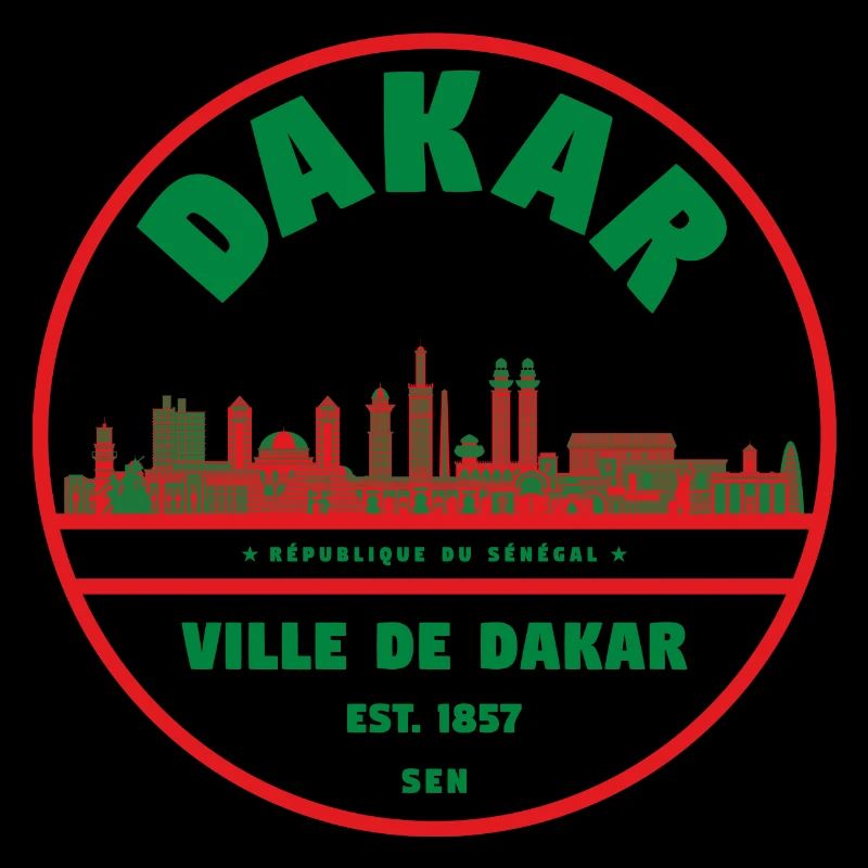 Dakar Skyline Stempel