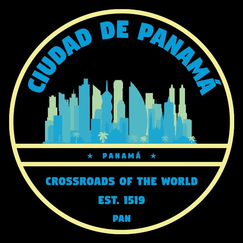 Panama City Skyline Emblem