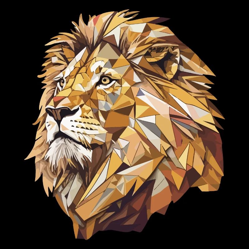 Stylized Lion, Geometric