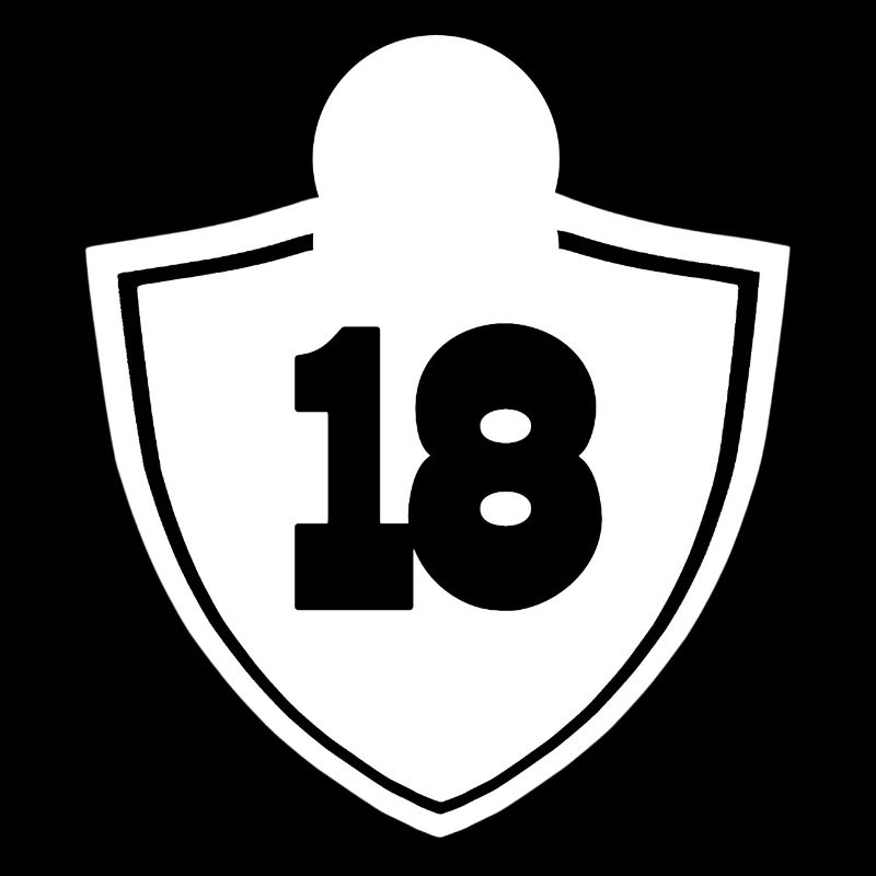 geschenkidee, 18 Wappen Silhouette