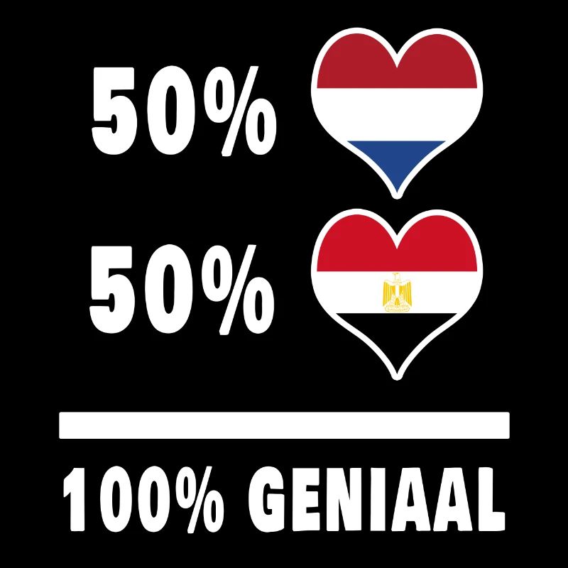 Egypt and the Netherlands 100% Genius Flag