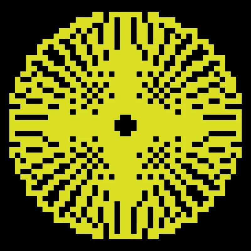 Sun pixelated circle pixel sun | Vectorgraphic