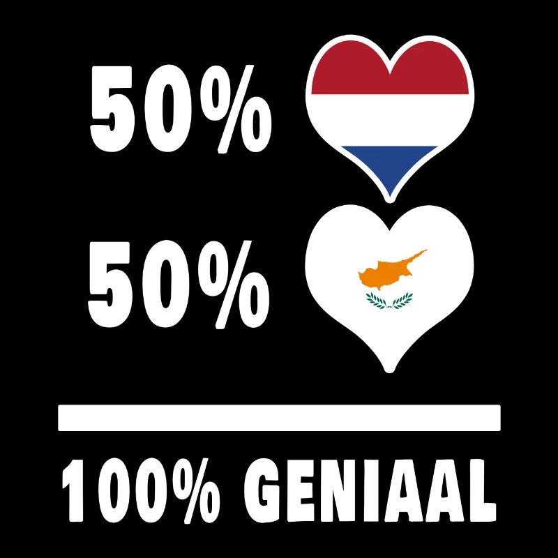 Zypern und die Niederlande 100% Genius Flagge
