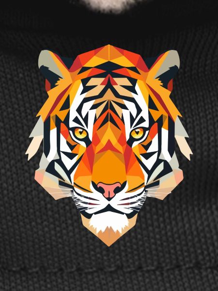 Stylized Tiger, Geometric
