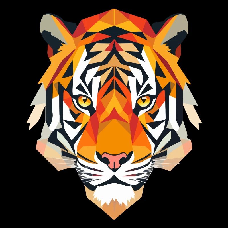 Stylized Tiger, Geometric
