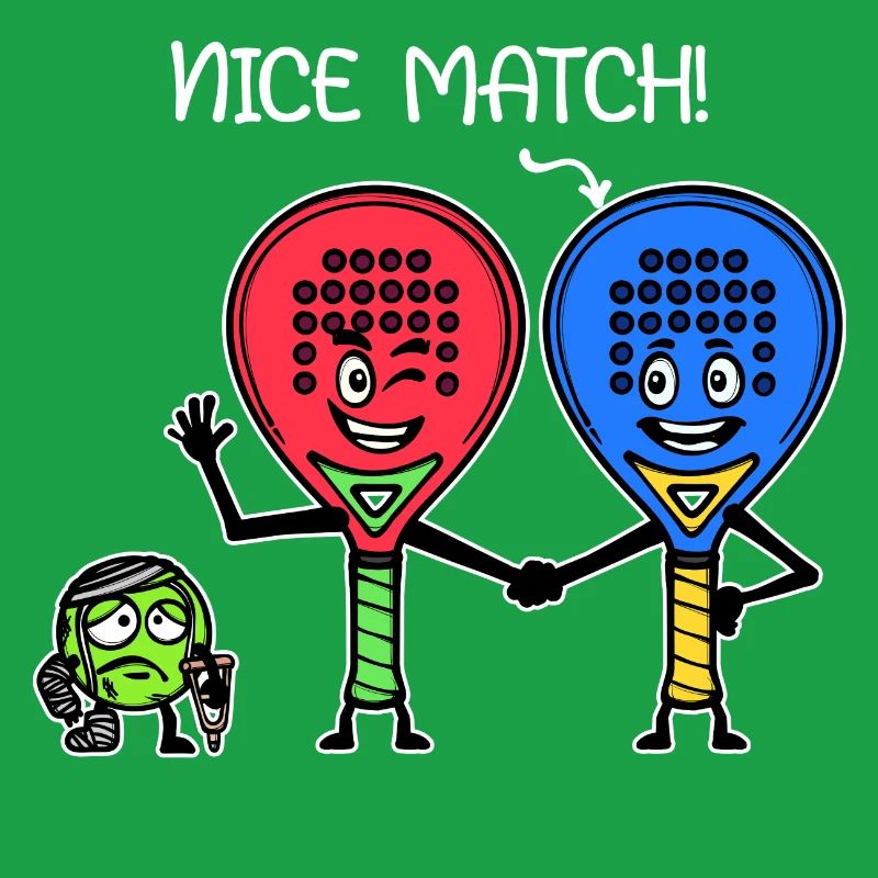 Padel Team Padel Player Ball Statement Racket