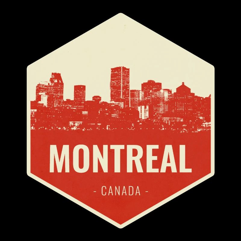 Écusson rétro Montréal Skyline