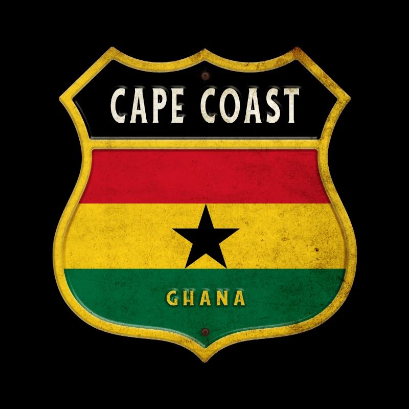 Design du drapeau du Ghana à Cape Coast