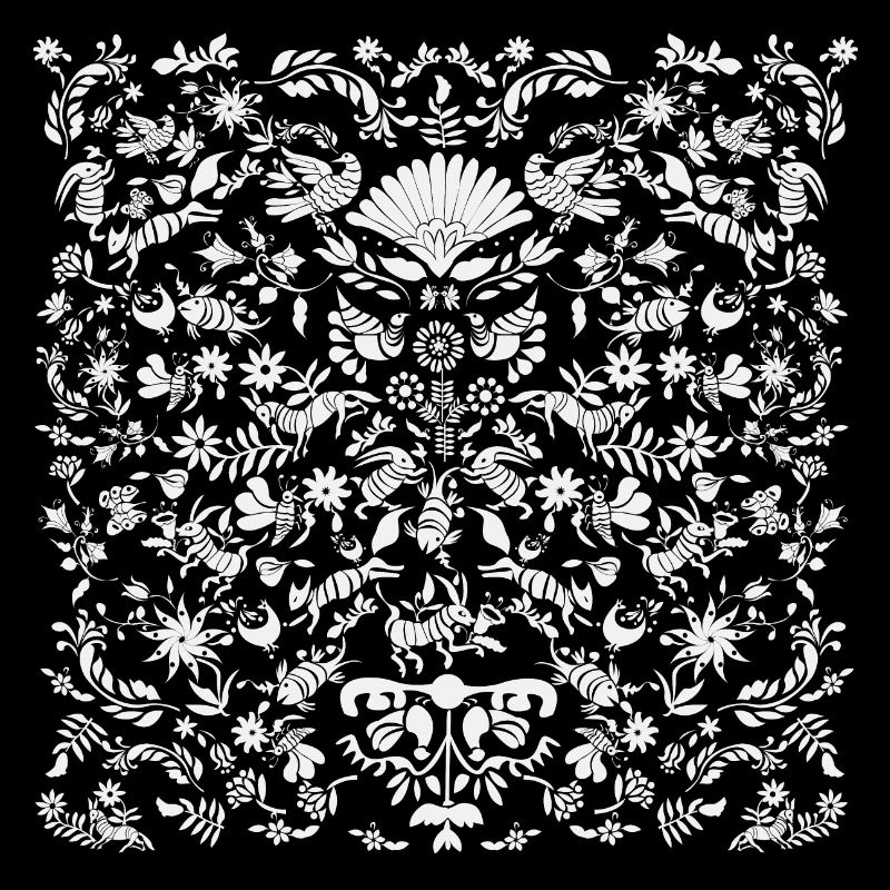 Blumenmuster Folklore Ornament Otomi