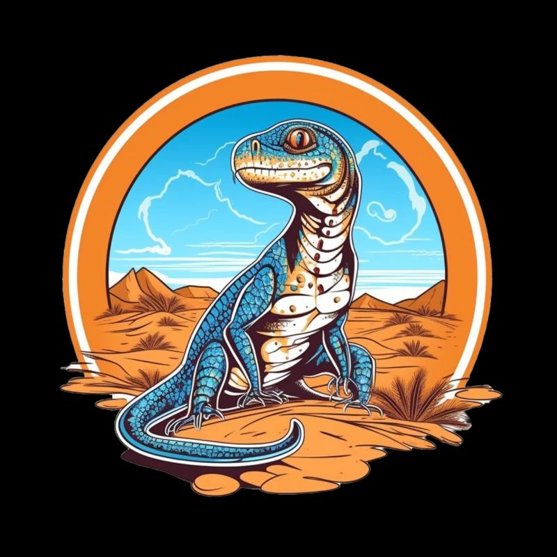 lézard dans la conception de paysage désertique