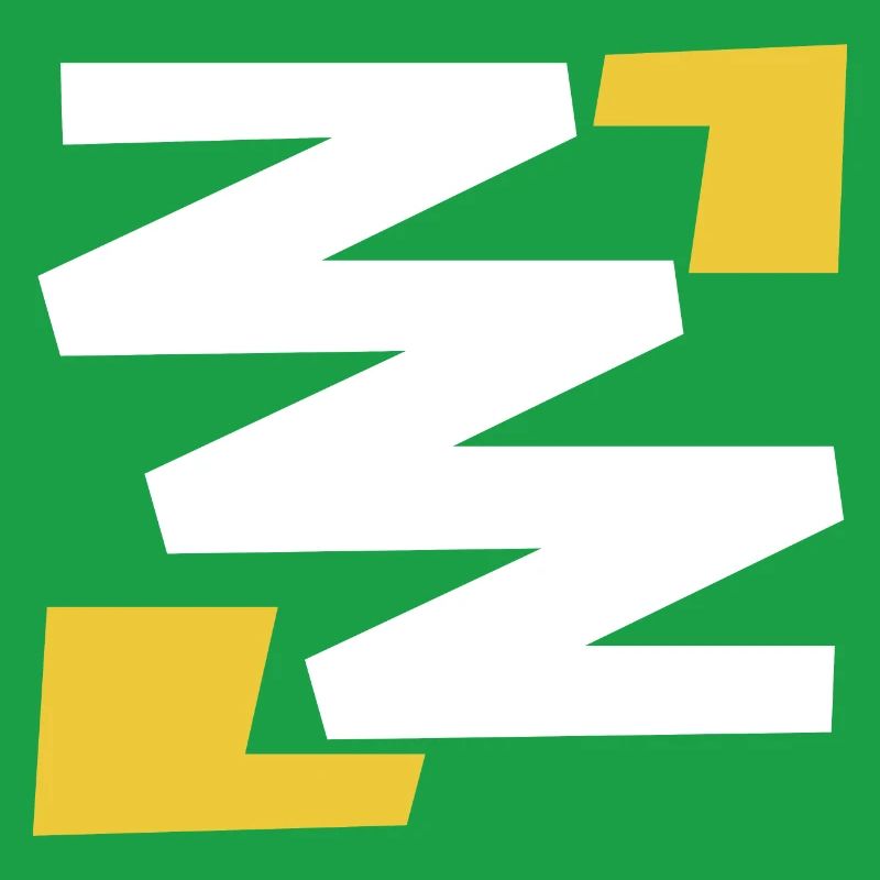 Basic simple digital art emblem with Z