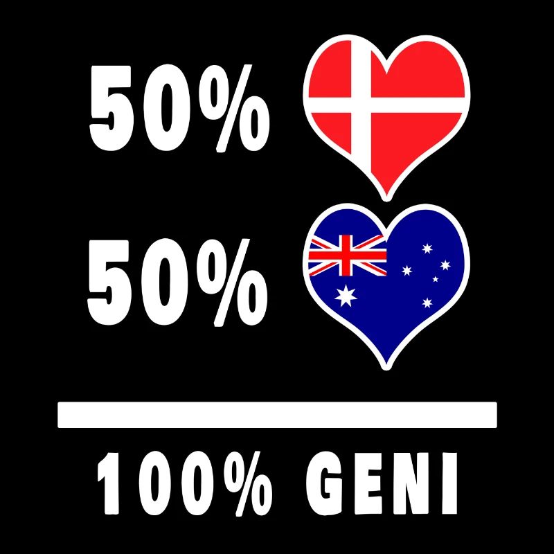 Australia and Denmark 100% genius flag