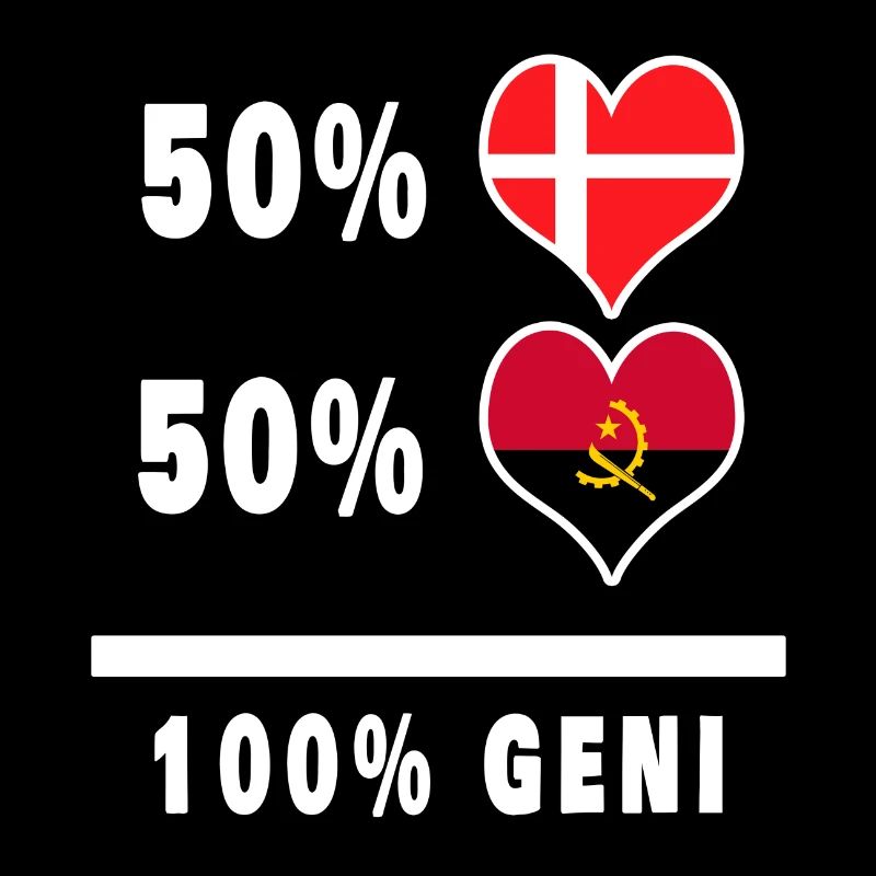 Angola and Denmark 100% genius flag